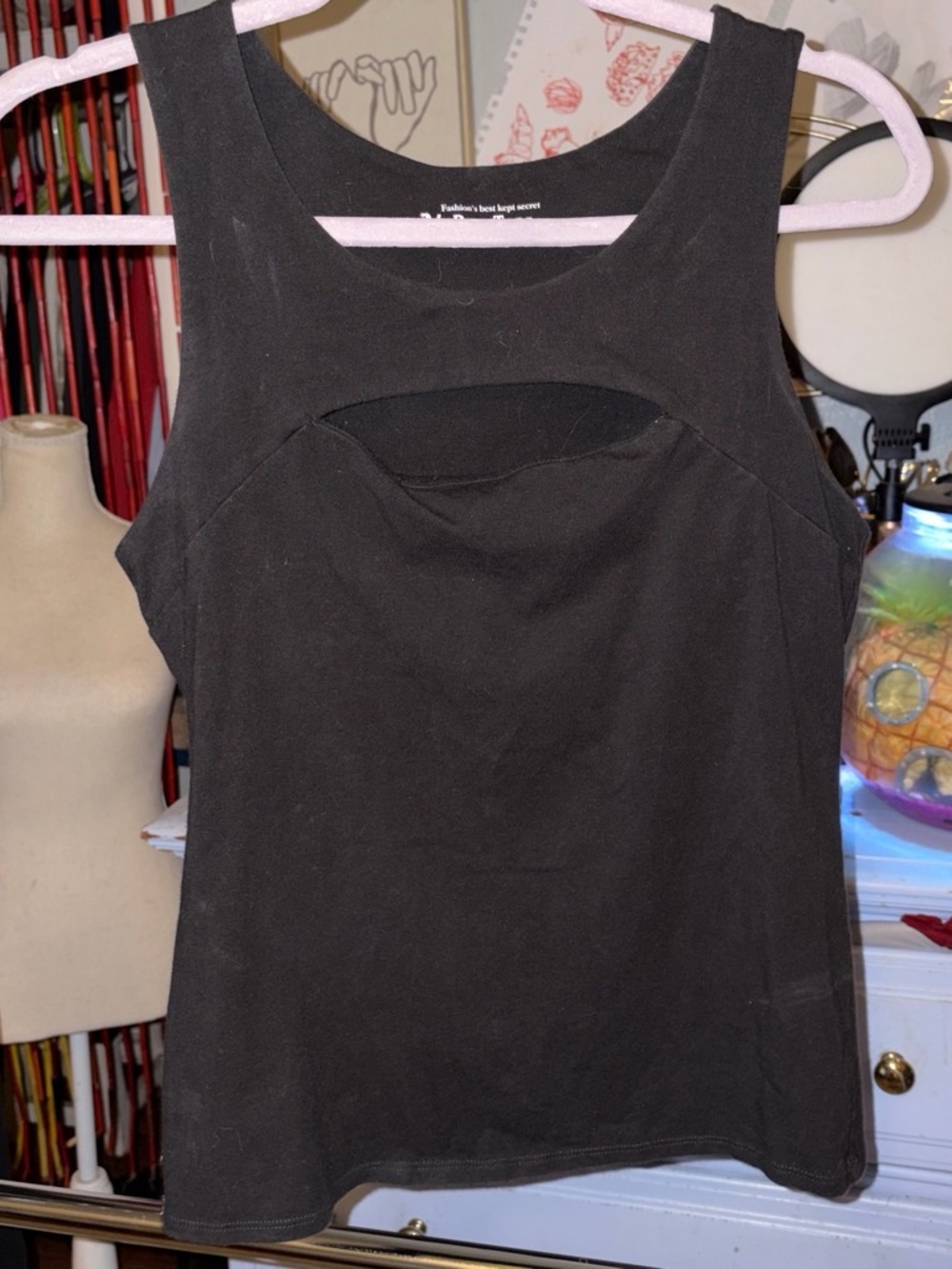 Victoria's Secret Black Cutout Tank Top